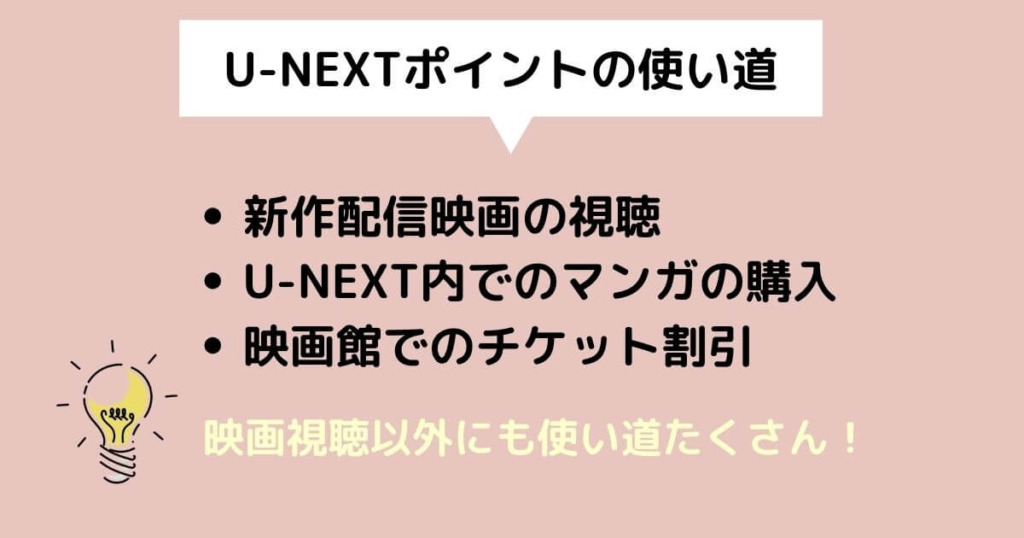 U-NEXT　ポイント　使い道